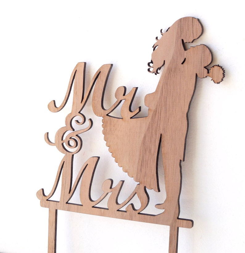 Mr and Mrs Cake Topper, Rustic Wedding Cake Topper, Bride and Groom ...