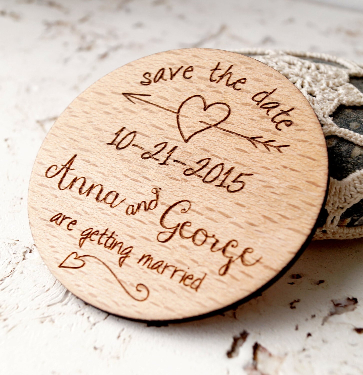 Imán de madera romántico para boda, recuerdo de fiesta personalizado,  ahorra la fecha, regalos para invitados