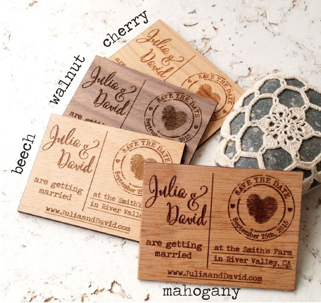 Save the Date Magnets, Rustic Wedding Save the Dates, Wooden Save the ...