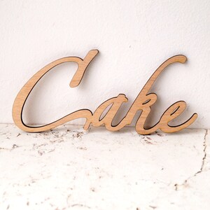 Cake wedding sign, wedding reception sign, wooden cut out sign, rustic wedding sign, rustic decoration