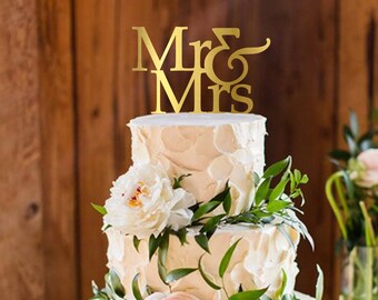 Mr & Mrs cake topper, wedding cake topper, rustic wedding cake topper, wooden cake topper