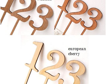 Wedding table number, wooden table numbers, rustic table numbers, unfinished wood numbers, diy wedding table decoration, One-digit numbers