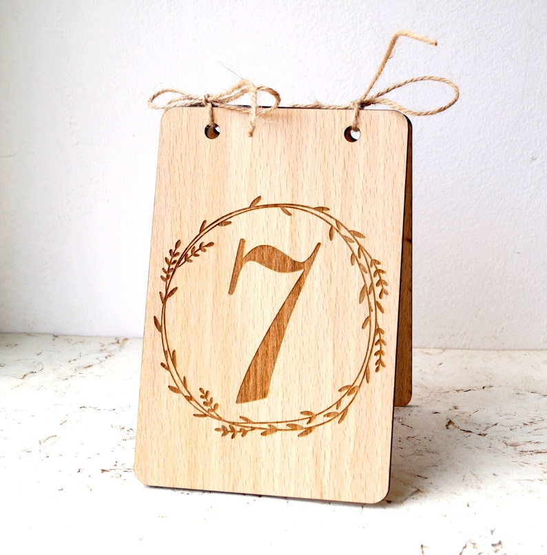 wedding table numbers rustic table number wooden table etsy