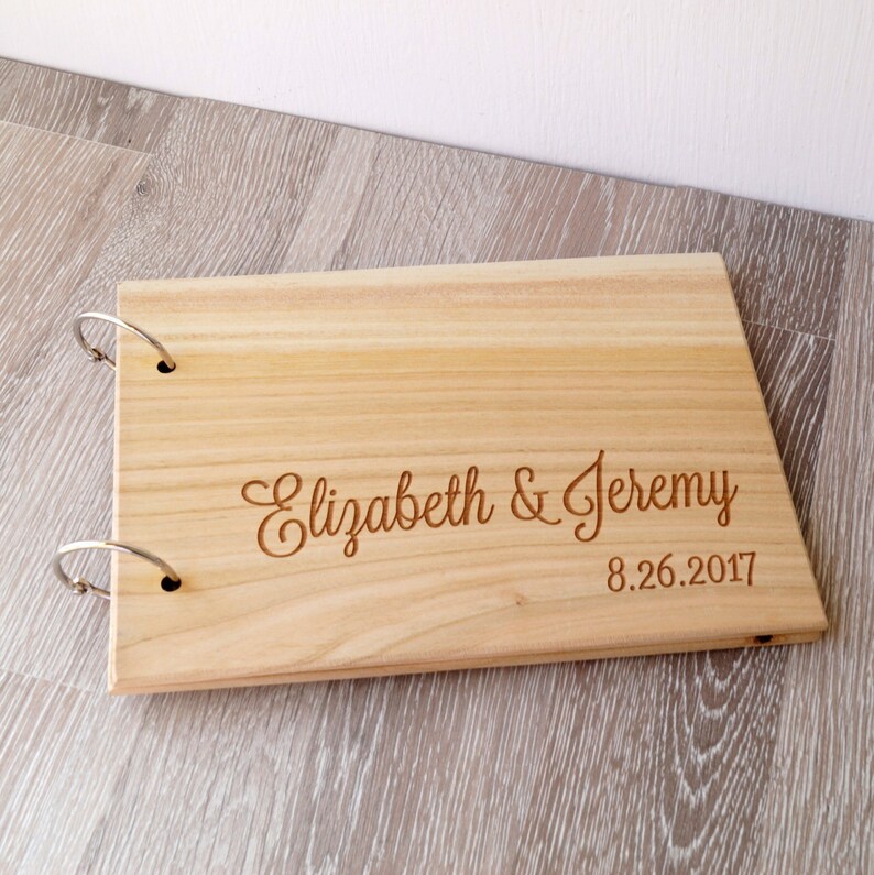 Wooden Wedding Guest Book Rustic Wooden Wedding Guest Book Etsy