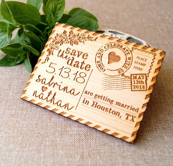 Save the date magnets, save the dates, wedding save the dates, wooden save  the dates, heart