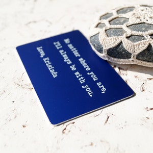 Inserto de billetera personalizado, tarjeta de billetera grabada, tarjeta de inserción de billetera de metal, inserto de billetera de aluminio personalizado, regalo de aniversario, regalo para hombres