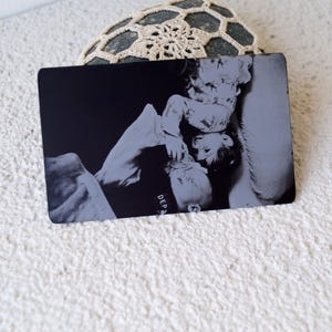 Wallet insert card, real photo engraved wallet card, custom wallet insert, your picture engraved on one side and message on the back