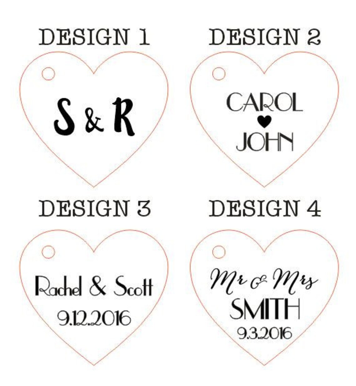 Wedding Favor Tags Personalized Favor Tags Custom Engraved Etsy
