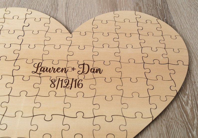 Wedding Guest Book Puzzle Guest Book Alternative Custom Etsy