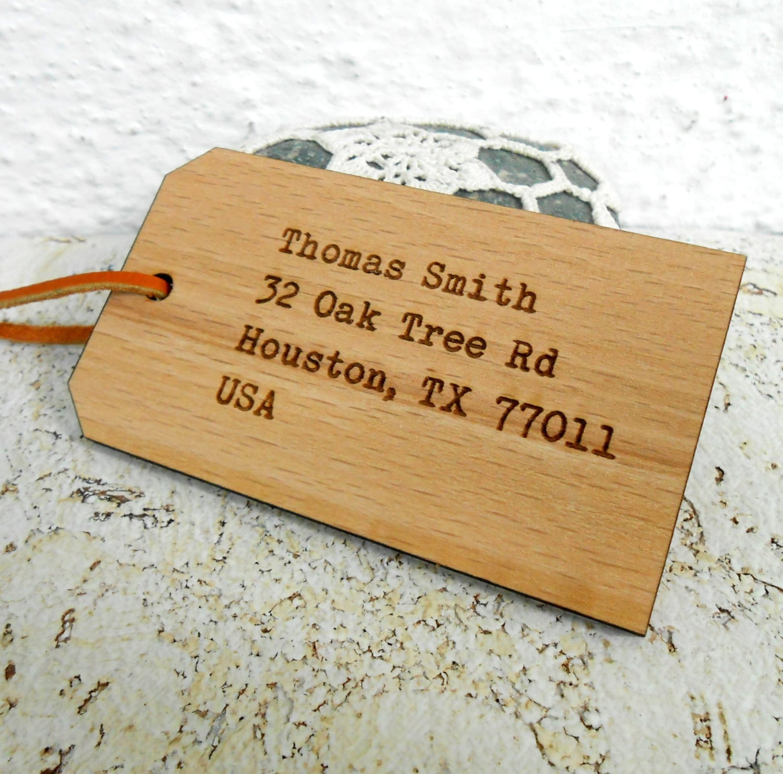 Personalized Luggage Tag Custom Wooden Laser Engraved Luggage Etsy