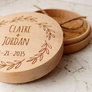 Ring bearer box, personalized ring box, rustic wedding ring bearer box, ring bearer pillow, wooden ring box, custom engraved ring bearer box