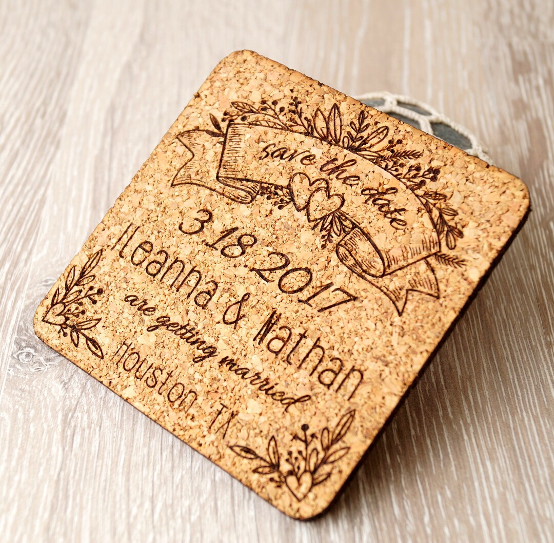 Save the Dates, Wedding Save the Date Coasters, Save the Date