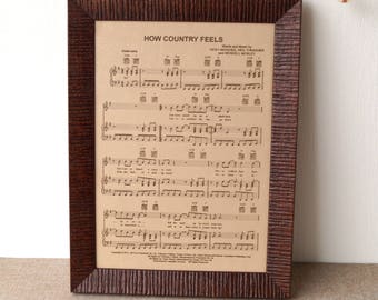 Leather engraving, music notes sheet engraved on real leather, 3rd wedding anniversary gift, leather picture, custom engraving
