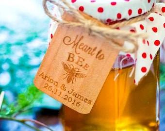 Wedding favor tags, honey favor tags, Meant to Bee tags, favor tags, rustic gift tags, thank you tags, personalized engraved favor tags