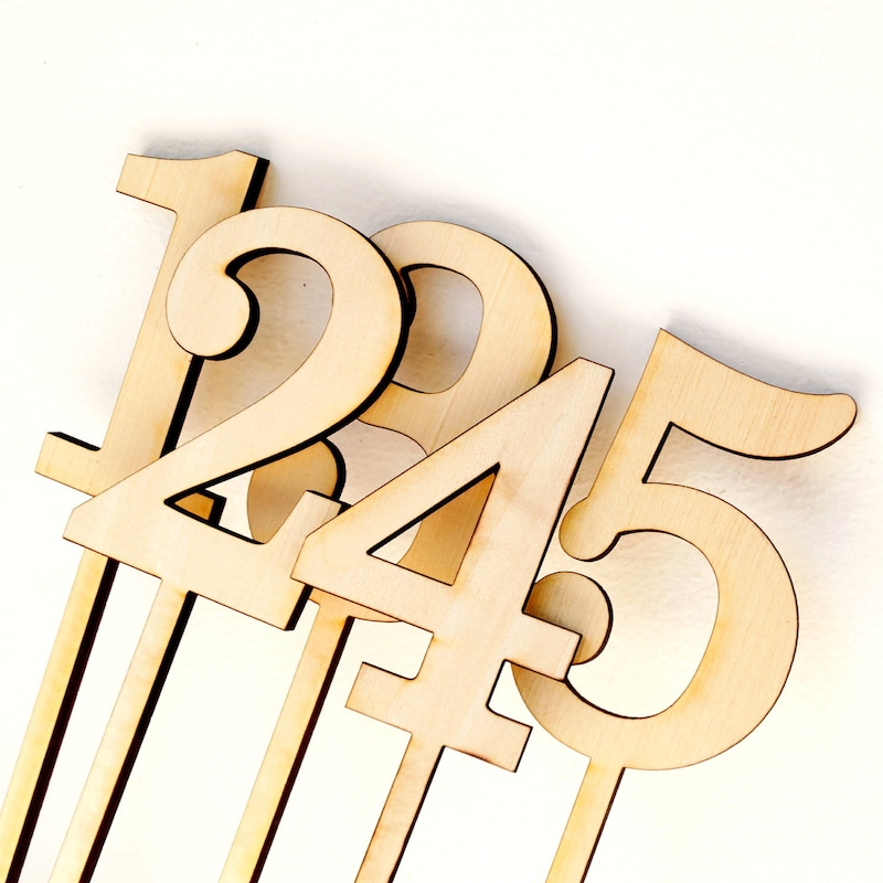 Wood Table Number - Etsy