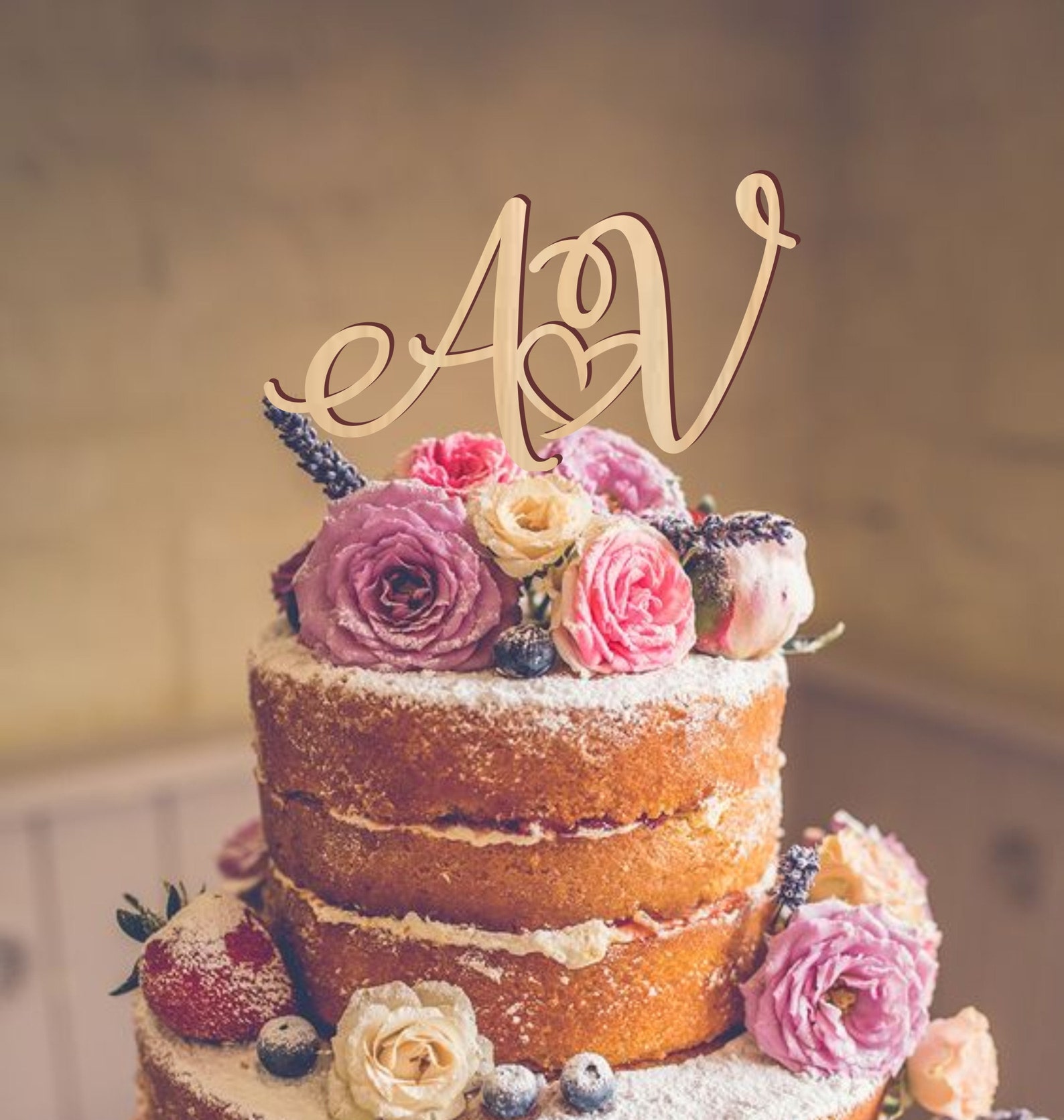 Cake Topper for Wedding Personalized Topper Letters Cake Etsy