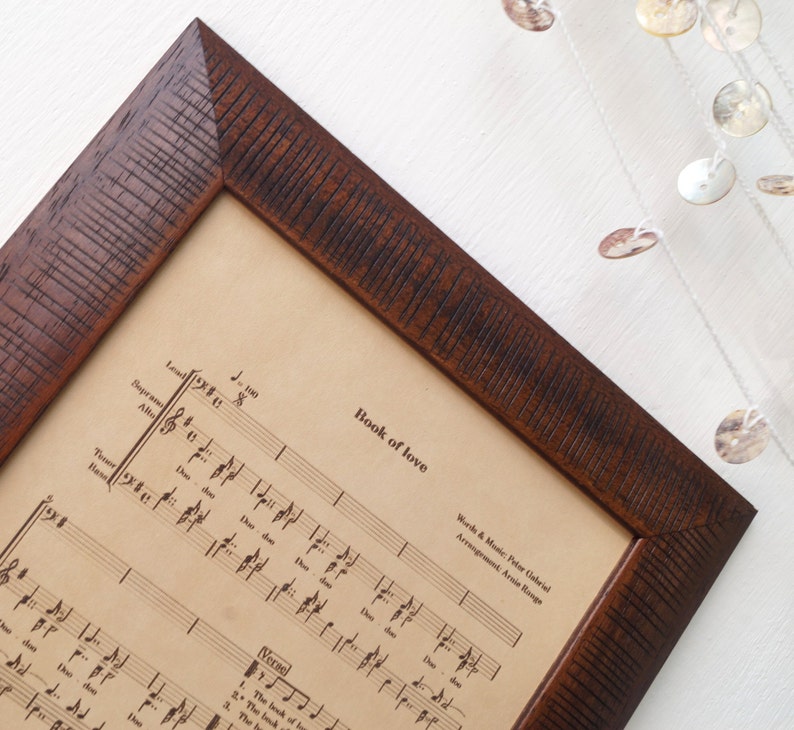 Leather engraving music notes sheet engraved on real leather Etsy