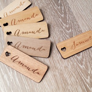 Wedding place tags, wedding place cards, wedding name tags, personalized place tags, wooden name place tags, custom engraved, 25 pc