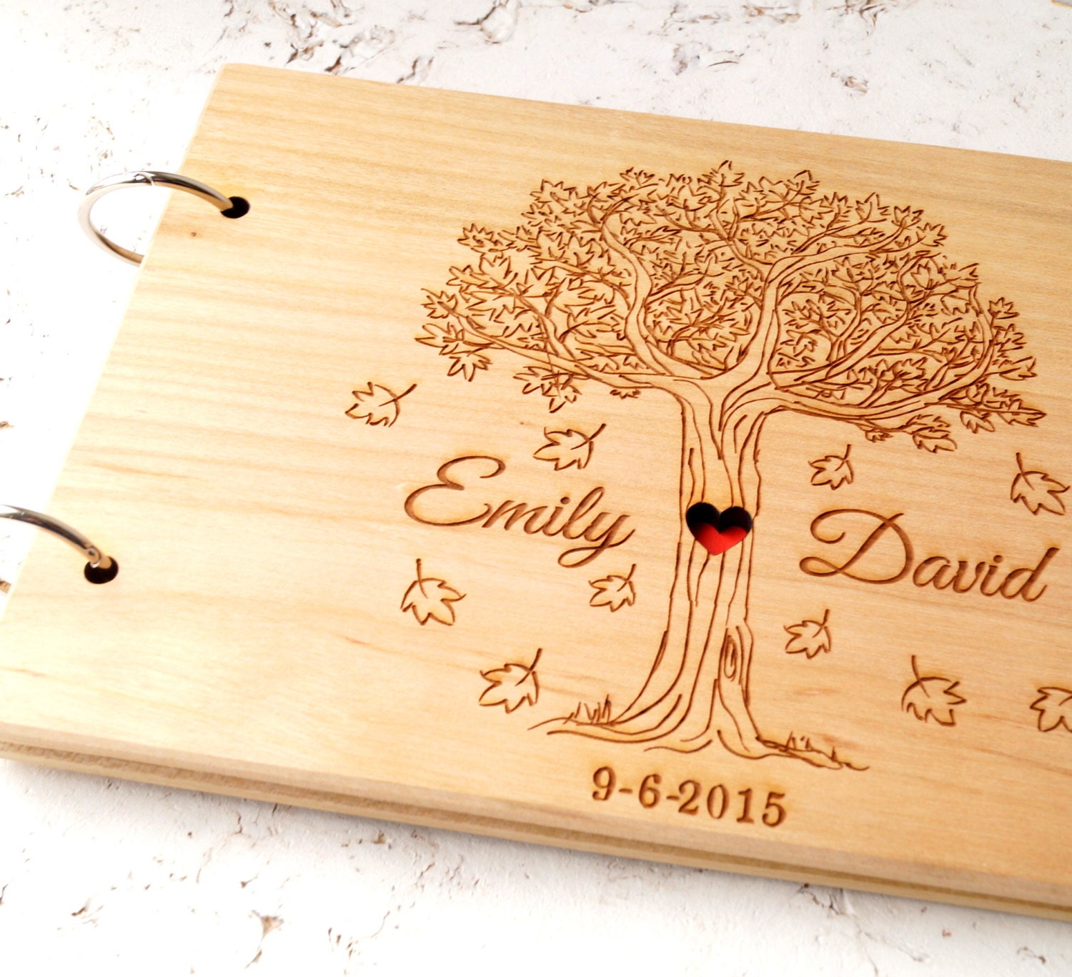 Wedding Guest Book Rustic Wooden Wedding Guest Book Album - Etsy