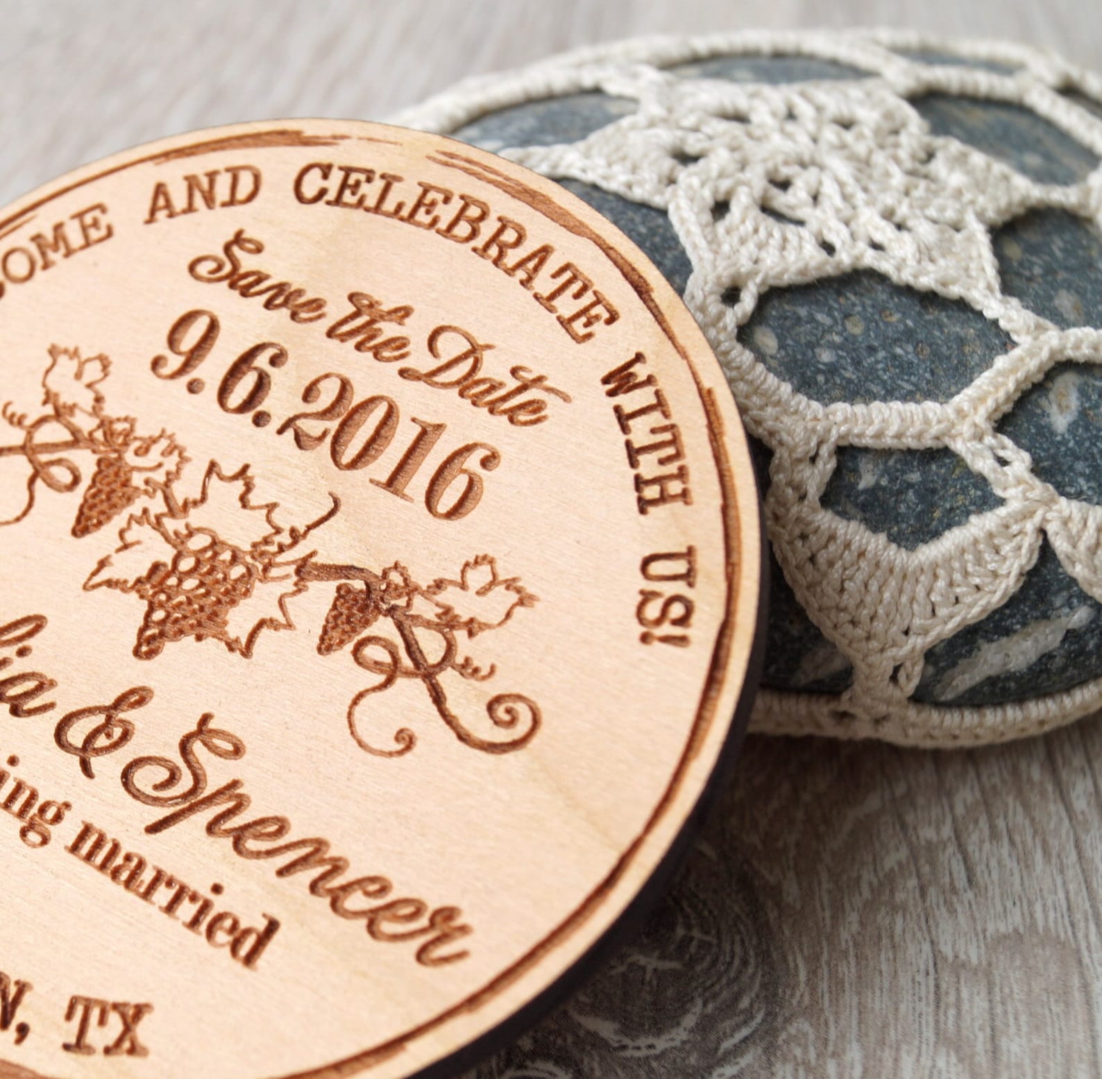Save the Date Magnets Wooden Save the Dates Rustic Wood Save - Etsy
