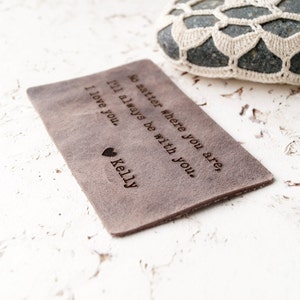 Tarjeta de inserción de billetera, tarjeta de inserción de billetera de cuero personalizada, tarjeta de billetera personalizada, regalo de aniversario de cuero 3rd, regalo para hombres