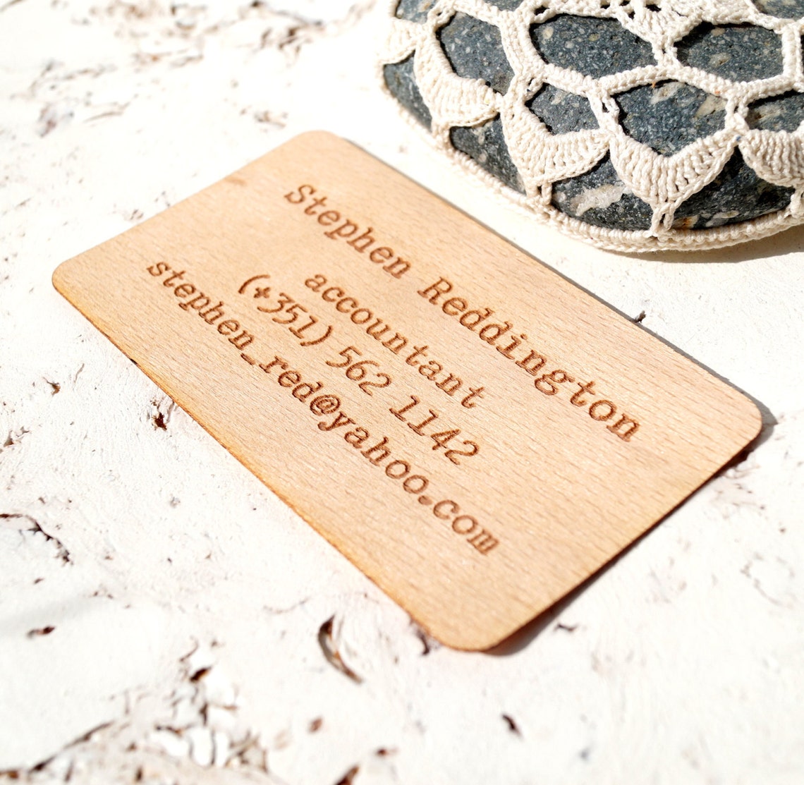 Wooden Veneer Business Cards Engraved Real Wooden Veneer Etsy