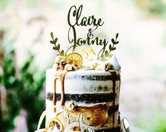 Personalized wedding cake topper, wooden rustic cake topper, custom made topper, wood cake topper, names cake topper, your choice of wood
