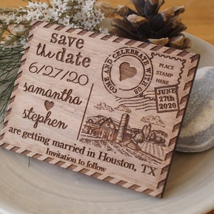 Save the date magnet, wooden save the dates, wood magnet, wedding save the dates, wedding magnet, barn wedding save the date, set of 10 pc