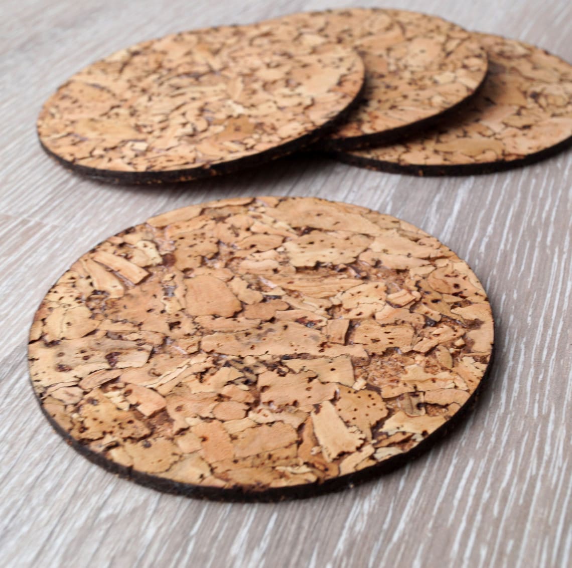Cork Coasters Rustic Cork Coasters Natural Cork Coasters Etsy