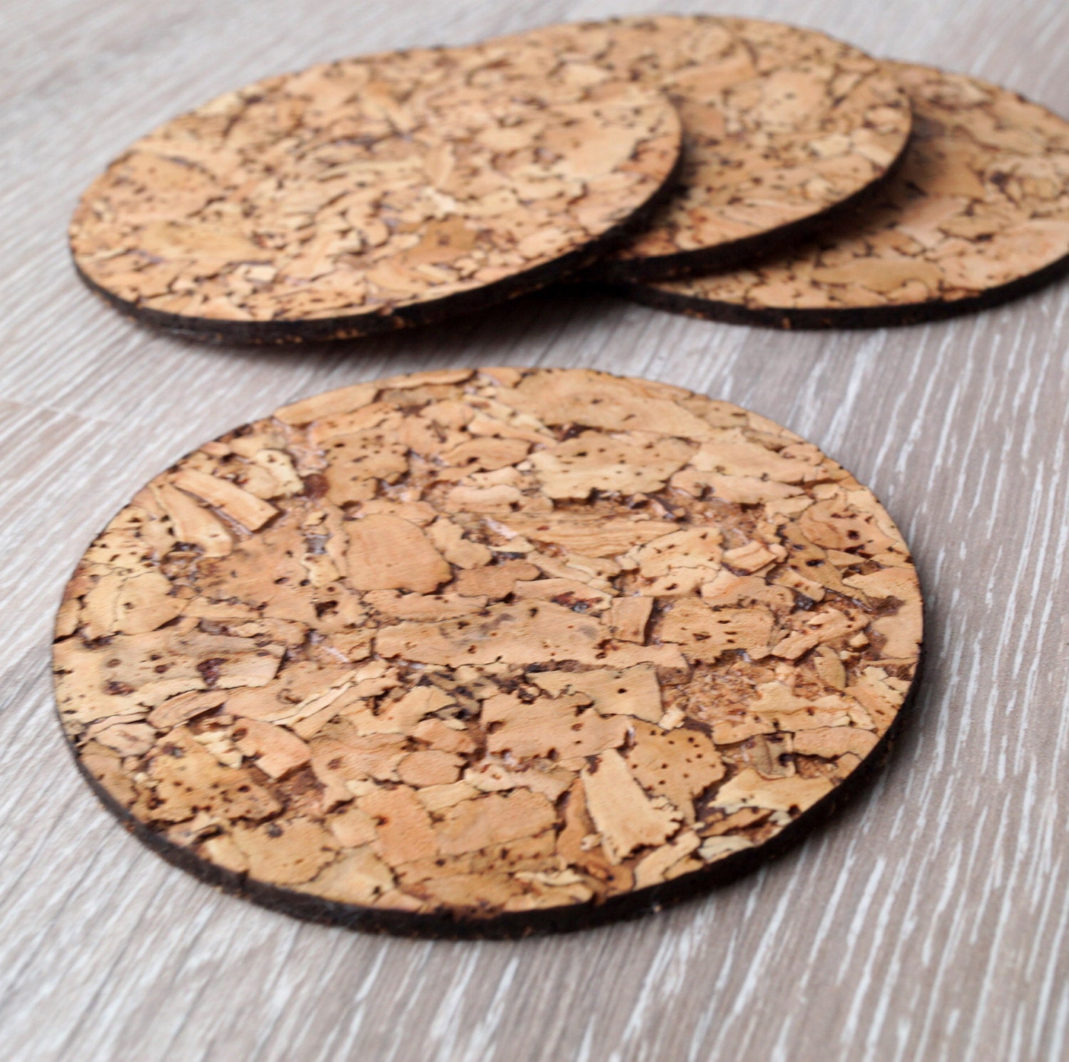 Cork Coasters Rustic Cork Coasters Natural Cork Coasters Etsy