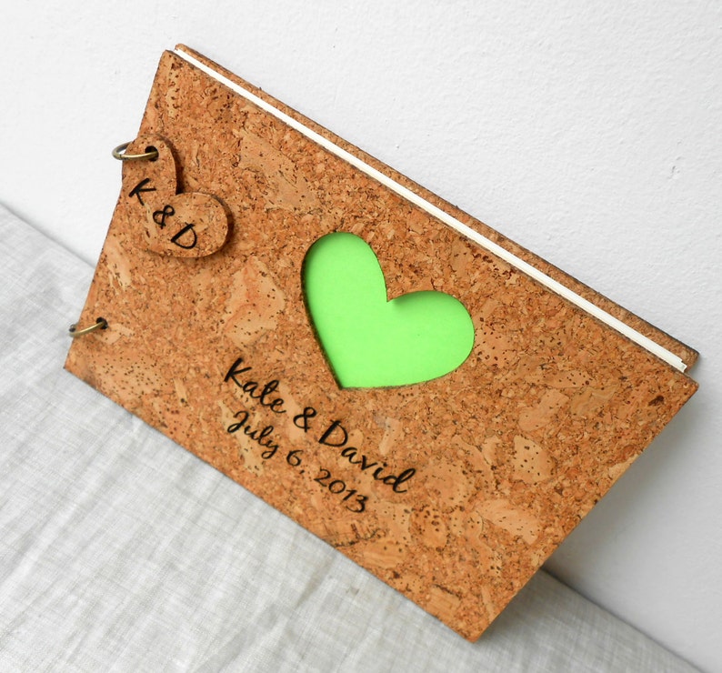 Wedding Guest Book Cork Wedding Guest Book Personalized Etsy