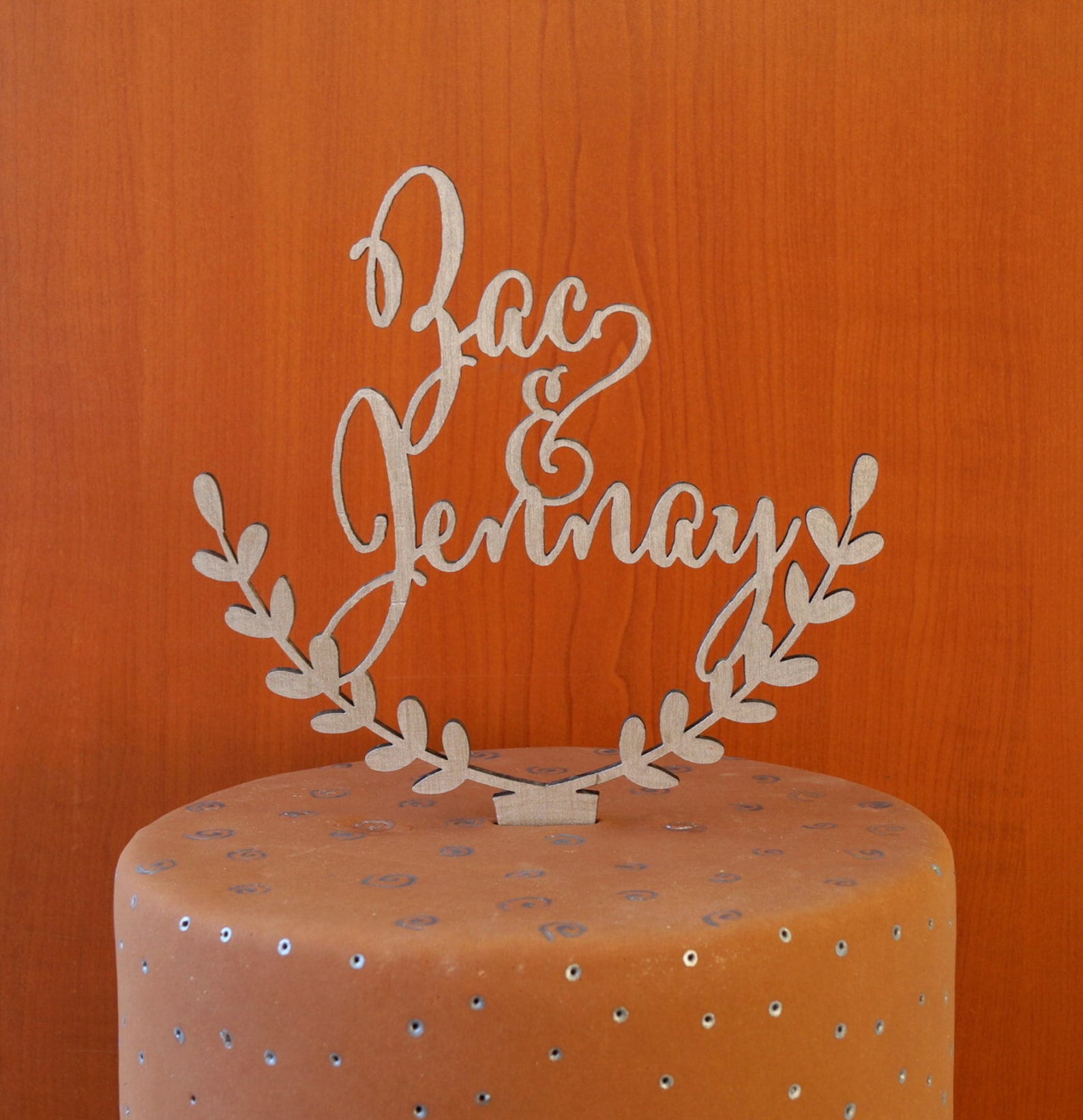 Personalized Wedding Cake Topper Custom Cake Topper Rustic Etsy