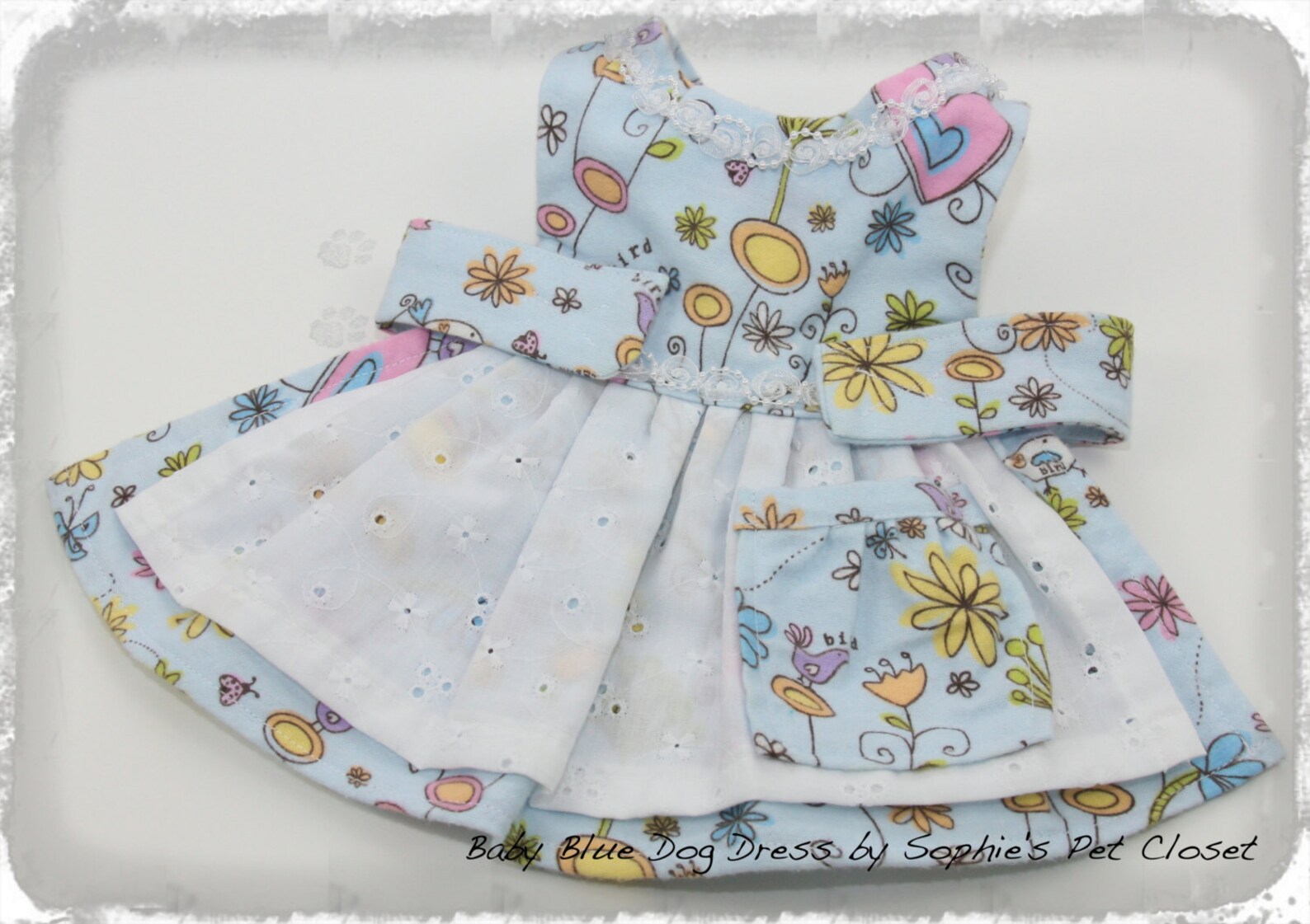 Adorable Baby Blue Dog Dress S M L Light Blue Dress Pet Etsy