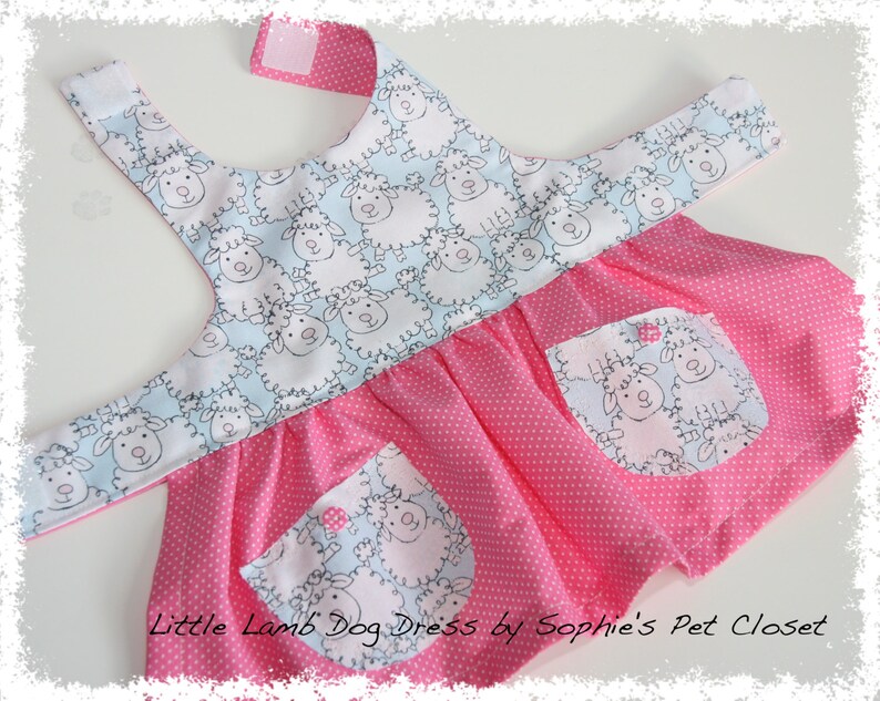 Pet Clothes Clothes for Pets Little Lamb Dog Dress Dog Apparel Puppy Clothes XXS,XS,S,M...Dress for Dogs Apparel for Pets Dog Dress