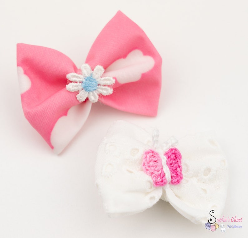 Hair Bows Infant Bow Pet Lovers set of 2 Hair piece Hair Accessories Hair Bow,Little Girl Bows Flower Girl,Dog Hair Bow Infant Bow