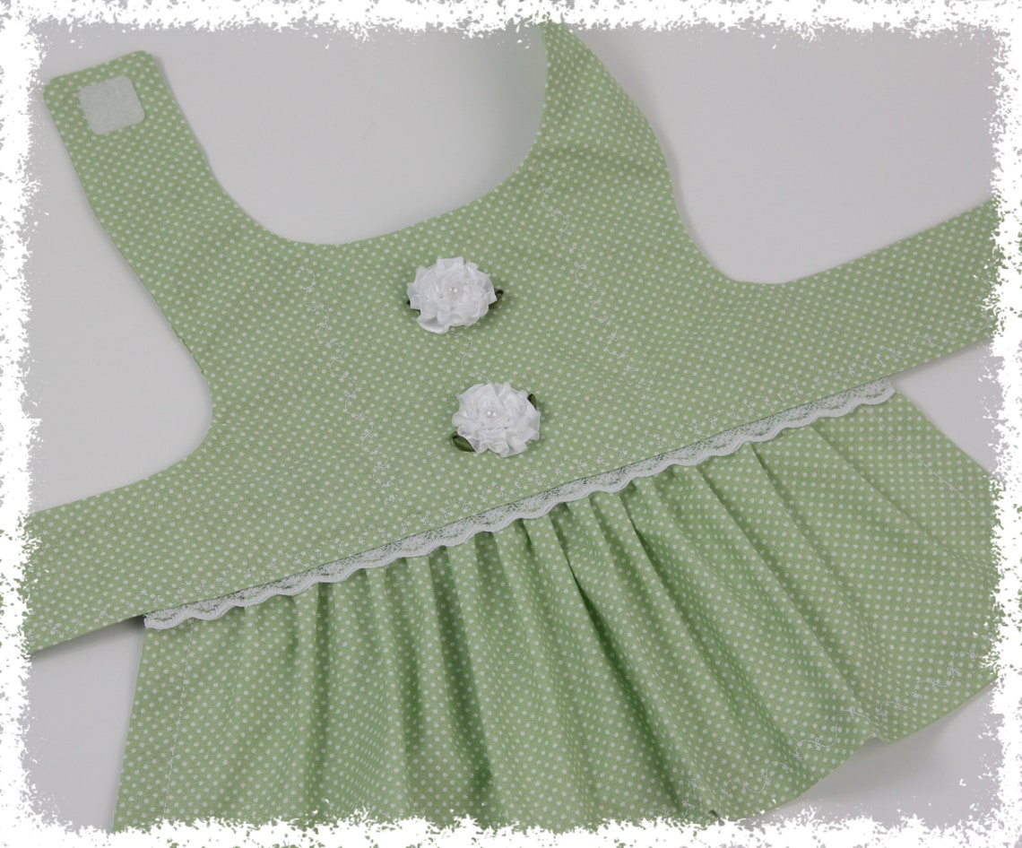Sweet Green Dog Dress Teacup Pet Dress Puppy Clothes Etsy