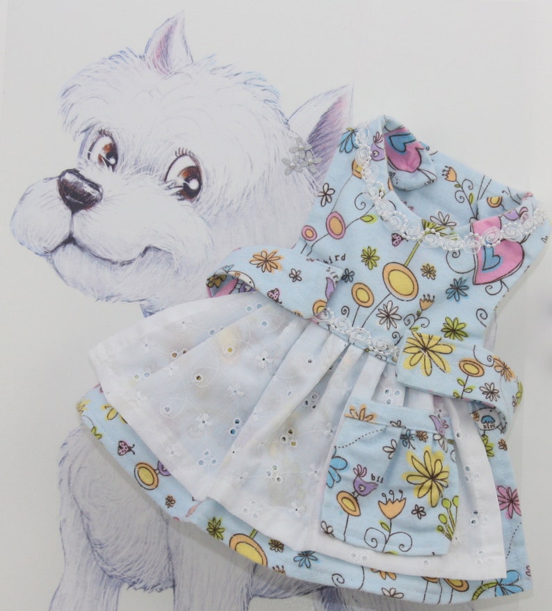 Adorable Baby Blue Dog Dress S M L Light Blue Dress Pet Etsy