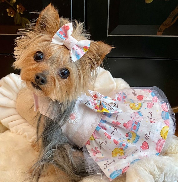 Dog Harness Dress for Dogs Puppy Dress Dog Birthday Girl Dog Birthday Dress Puppy Clothes Puppy Harness Puppy Gift Yorkie Dress Etsy