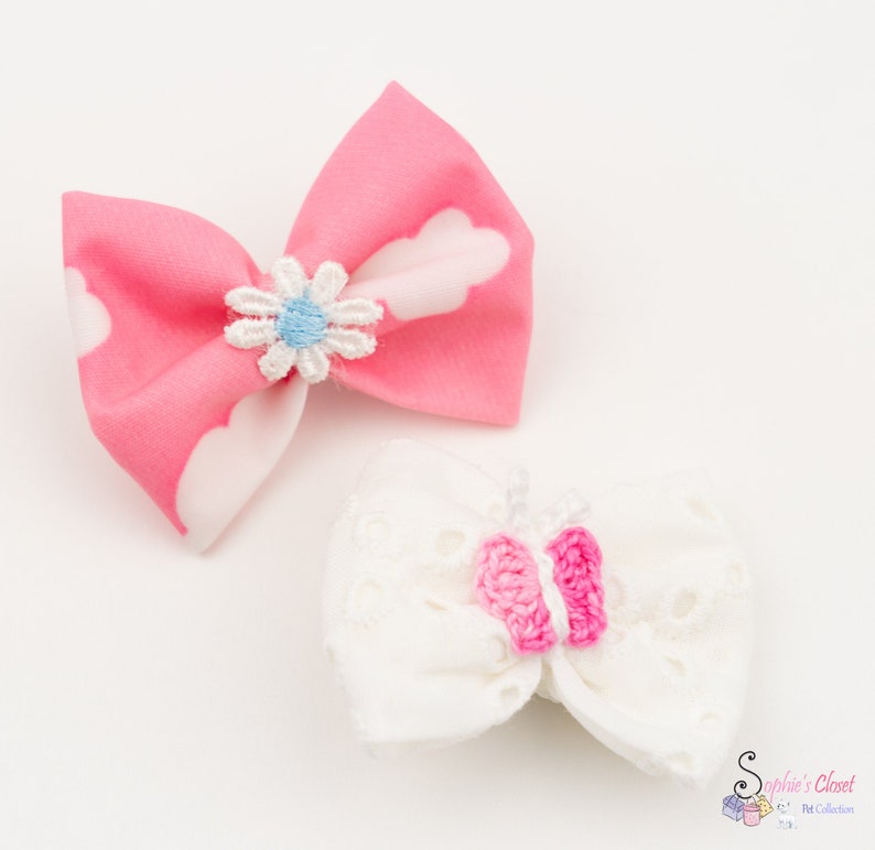 Hair Bows Infant Bow Pet Lovers set of 2 Hair piece Hair Accessories Hair Bow,Little Girl Bows Flower Girl,Dog Hair Bow Infant Bow