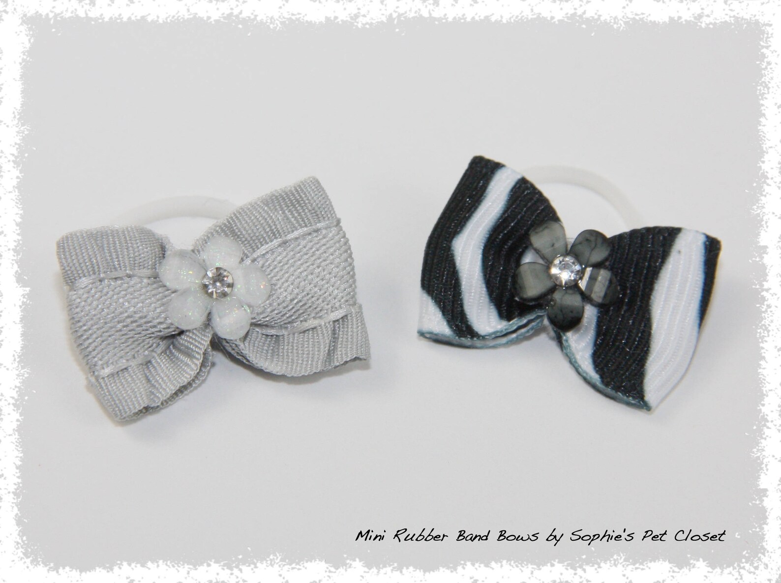 Mini Rubber Band Bows 3/4 Rubber Band Bows Infant Bow Pet Etsy
