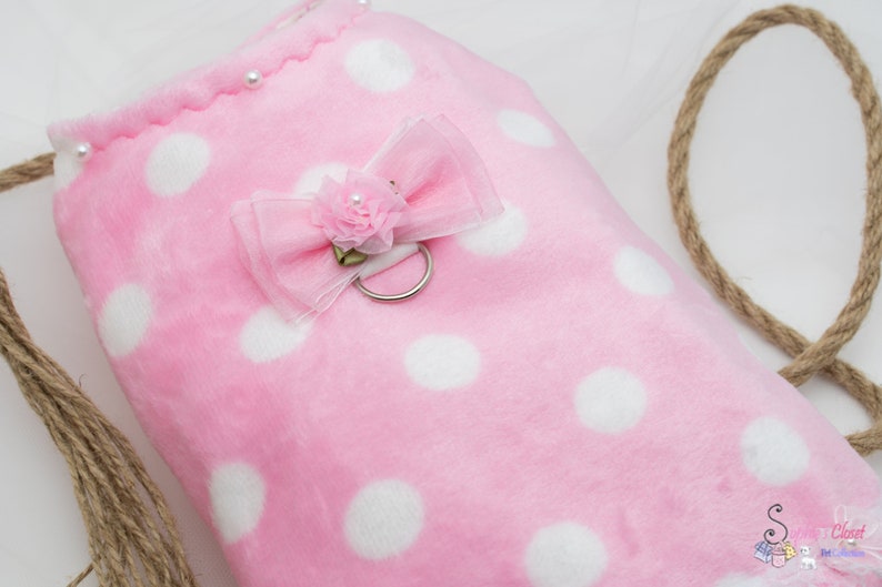 Pink Polka Dots Dog Coat Fleece Pet Coat Jacket for Dogs Etsy