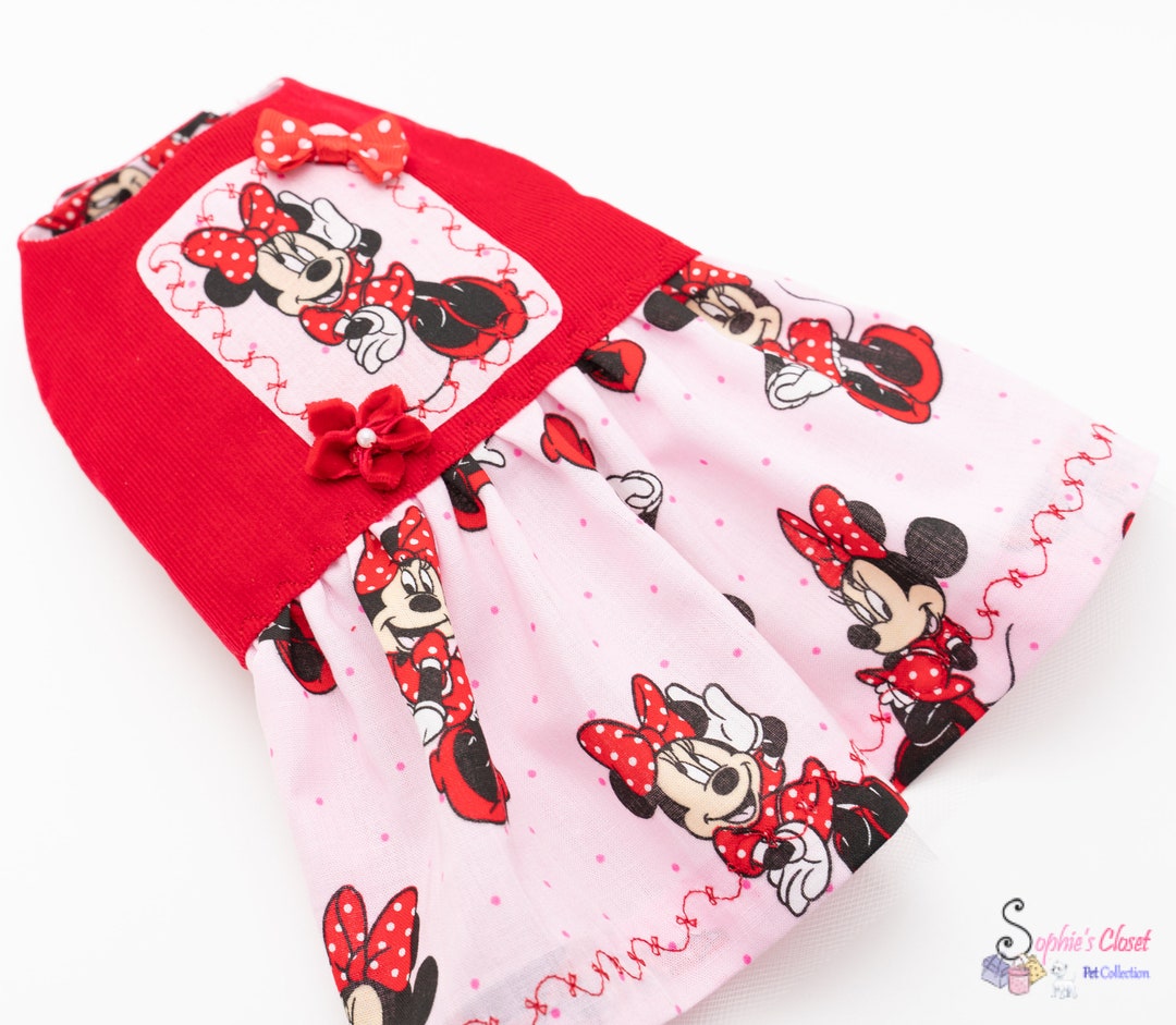 Minnie Mouse Dog Dres Pet Dress, Pet Clothing Puppy Clothes Puppy Gifts