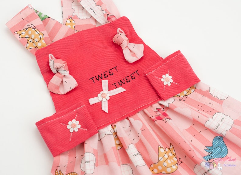 Birds in the Air Dog Dress XS S... Birds Dog Dress Etsy