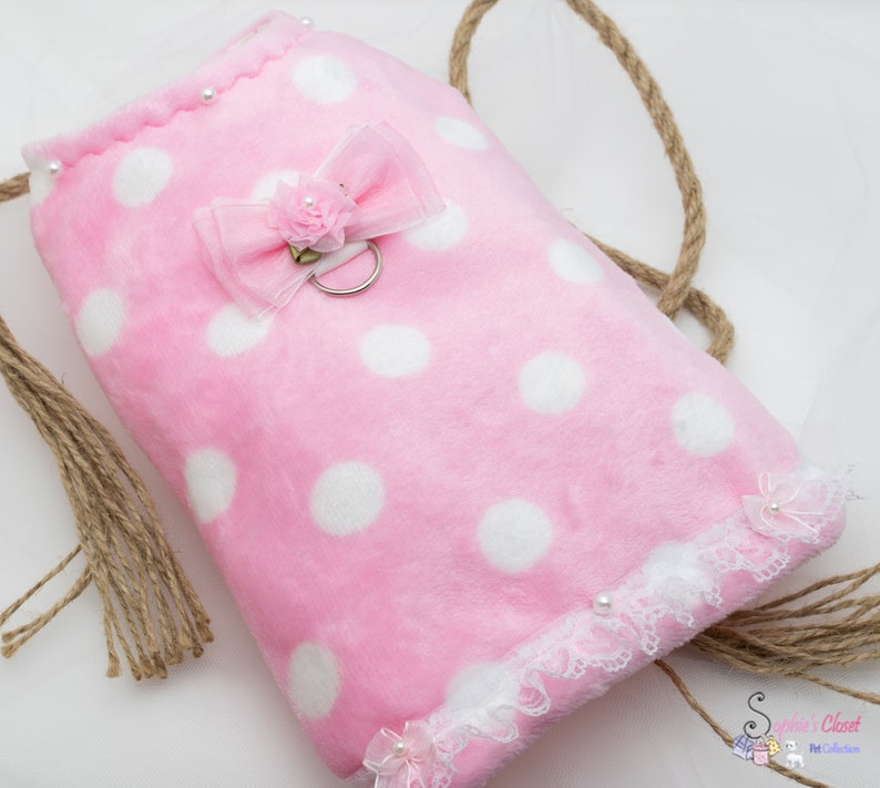 Pink Polka Dots Dog Coat Fleece Pet Coat Jacket for Dogs Etsy