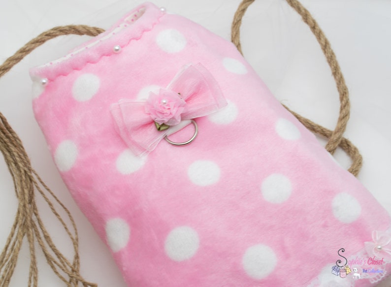 Pink Polka Dots Dog Coat Fleece Pet Coat Jacket for Dogs Etsy