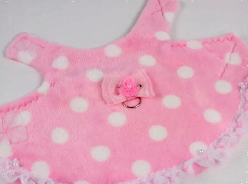 Pink Polka Dots Dog Coat Fleece Pet Coat Jacket for Dogs Etsy