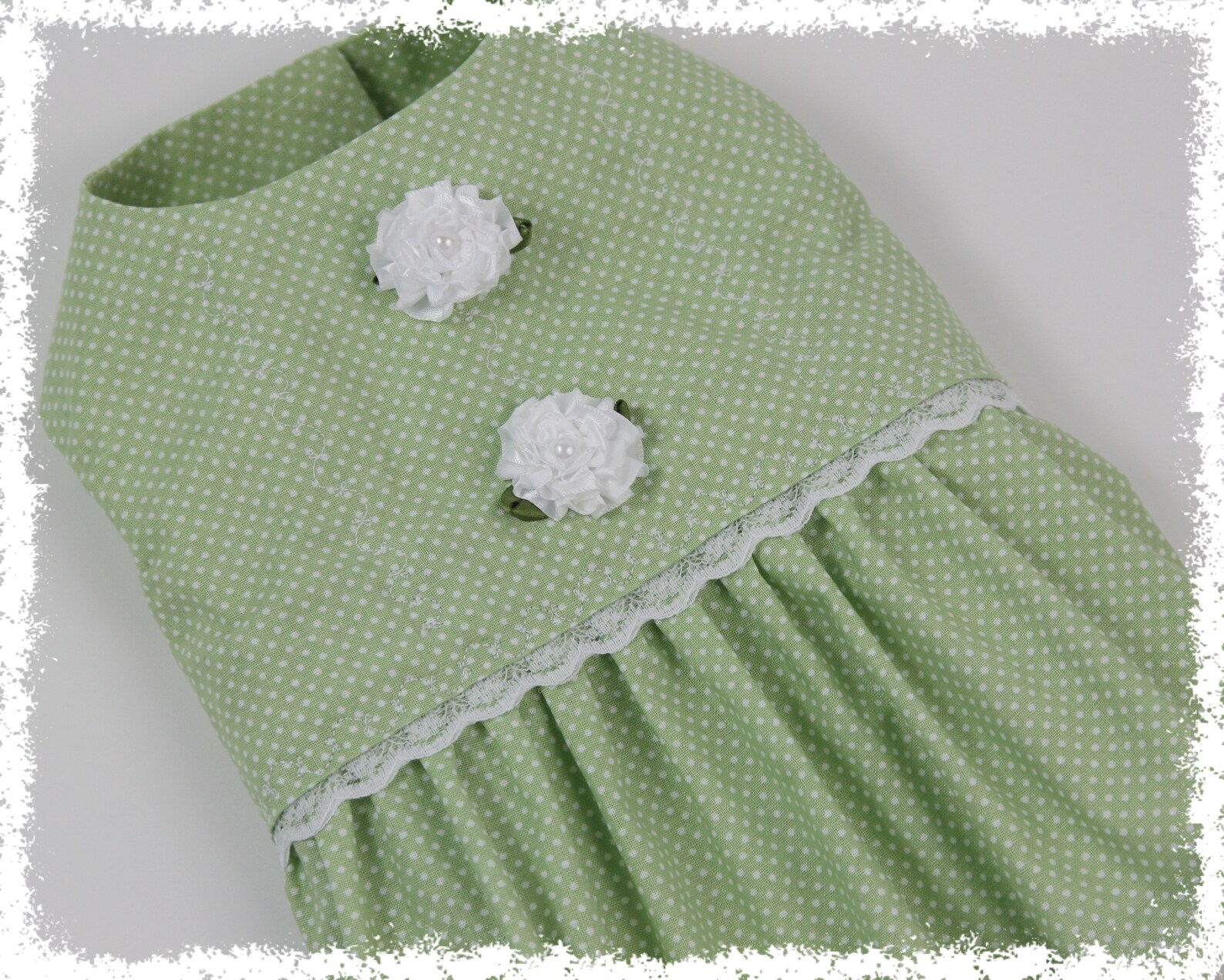 Sweet Green Dog Dress Teacup Pet Dress Puppy Clothes Etsy