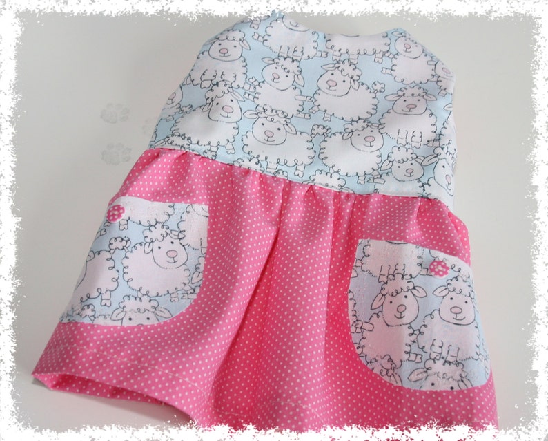 Pet Clothes Clothes for Pets Little Lamb Dog Dress Dog Apparel Puppy Clothes XXS,XS,S,M...Dress for Dogs Apparel for Pets Dog Dress