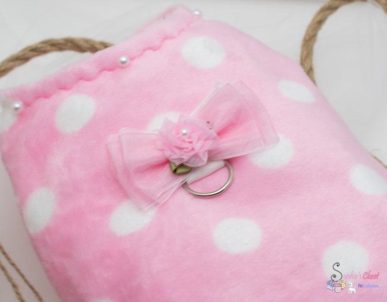 Pink Polka Dots Dog Coat Fleece Pet Coat Jacket for Dogs Etsy