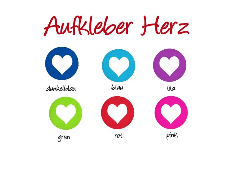 30 Aufkleber / Sticker MOTIV Herz Bild 1